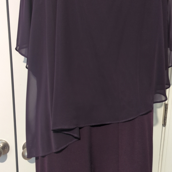 Karen Stevens Purple Formal Dress Slimming Sheer Overlay Size 18W-489 - Picture 5 of 9